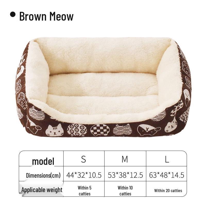 Ganzjahres-Warmes Hundebett für Kleine & Mittelgroße Hunde - Haustierkennel & Schlafplatz