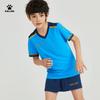 Kelme Junior Soccer Wear, Kids Training Set, Top and Bottoms, Short Sleeves, Quick-Drying and Breathable, Blue, Size 120