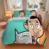 Mr Bean'S Daily Blah Print 3Pcs Bedding Setduvet Cover With 2 Bedropillowcase Home Birthday Gift