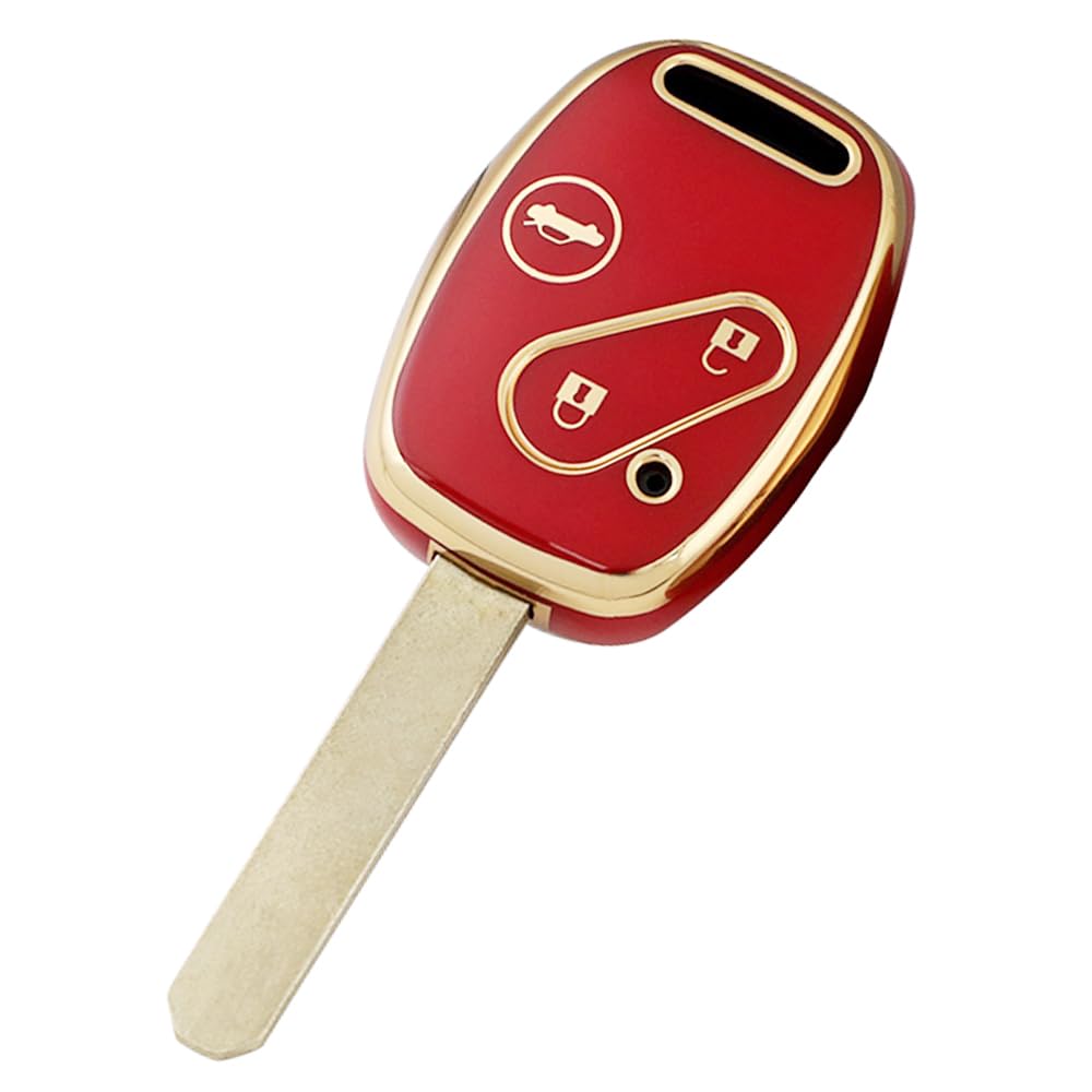 [Kinotaka] 3 Button Keyless Key TPU Key Cover for Honda M красный