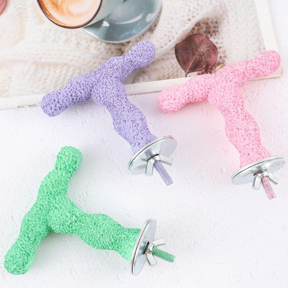 Non-slip Bird Standing Perches Stick Resin Bird Chew Rod Bird Grinding Claw Stick Budgie