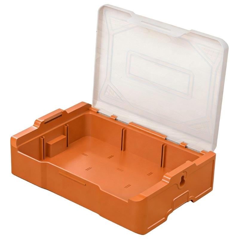 Space Efficient Stackable Storage Container Up To 3 Layers Organize Tool Hardware And Small Items Clear Lid Design