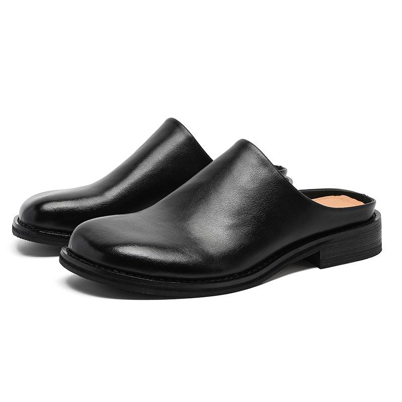 Taschenkopfbodenleder coole Hausschuhe lässige Birkenstock-Hausschuhe großer Kopf höhenverstellende Derby-Schuhe für Paare getragene Halbschuhe