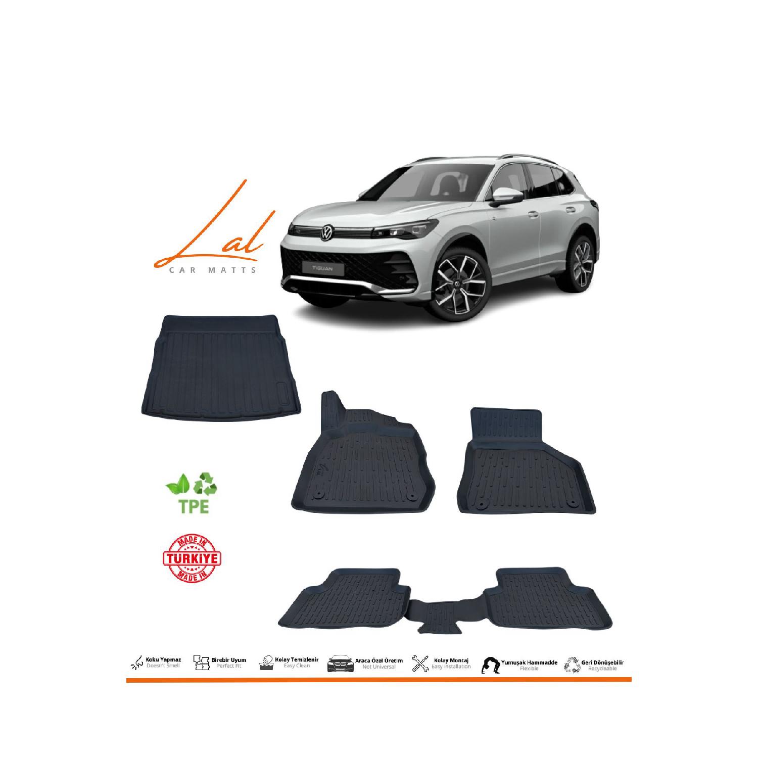 

Volkswagen Tiguan 2024 3d коврик для бассейна, комплект для бассейна нижнего уровня багажника