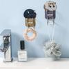 Wall Mounted Washbasin Storage Hooks Cartoon Cat Self-adhesive Hooks Holders Bathroom Basin Storage Rack Save Space Hooks