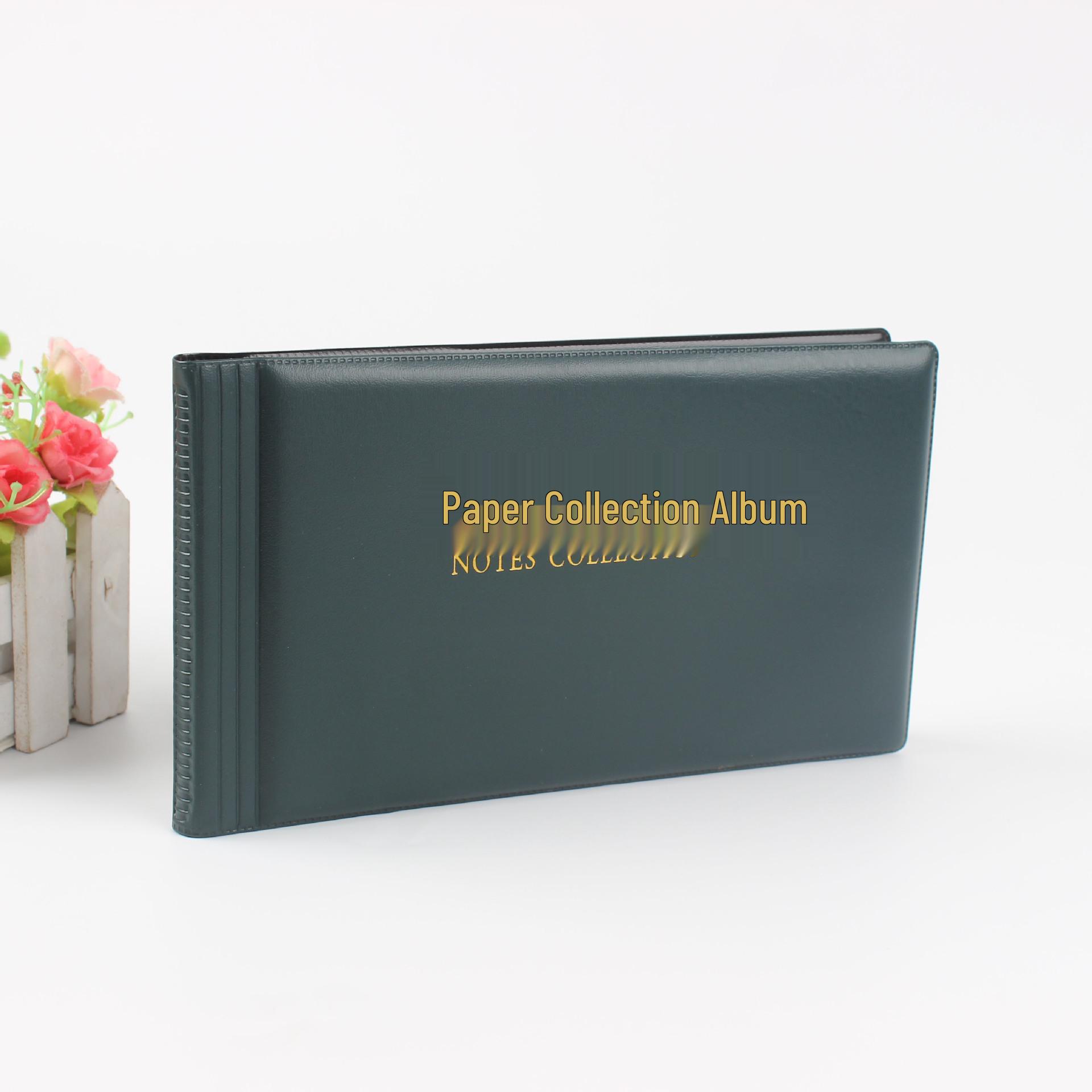 

Альбом на 30 страниц для хранения банкнот, памятных и старинных монет темно-зеленого