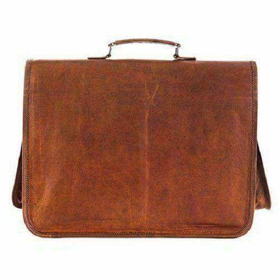 Unisex nová vintage ručně vyráběná brašna přes rameno z pravé kůže