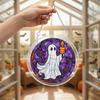 Xiaobudian Halloween Acrylic Puzzle Suncatcher Window Hanging,7.87 Inch Sun Catcher Decoration Ornament, Ideal for Gifting and Home Decor