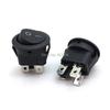 5pcs KCD1 224N Round Rocker Switch Black 4 Pin 6A 250V/10A 125VAC Boat Switch Snap-in SPST ON OFF Rocker 2 Position Switch
