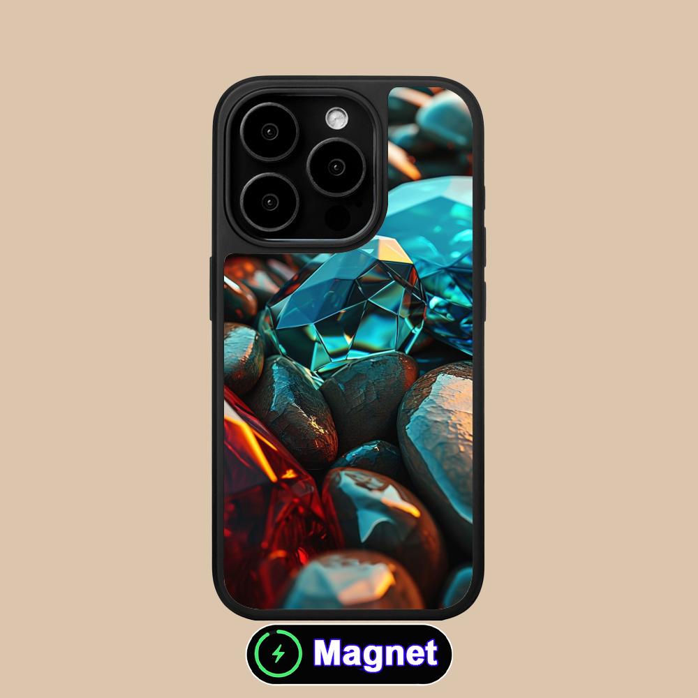 

Aesthetic Stones Matte Surface Magsafe Mobile Phone Case for iPhone 17 16 15 14 13 12 11 Air Pro Max Plus Colorful Cover iPhone 11