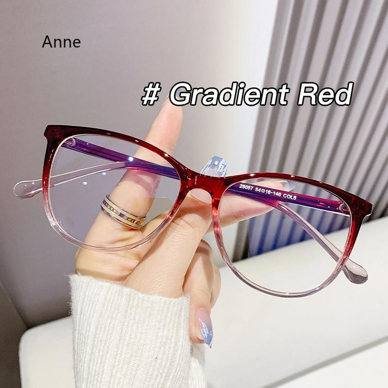 Korean Fashion Anti Blue Light Glasses Square Gradient Blue Frame Vintage Men Women Simple Design Eye Protection Eyewear