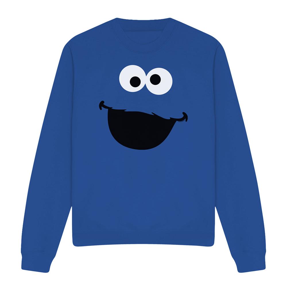 Sesame Street Unisex Adult Cookie Monster Face Sweatshirt