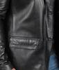 New Black Formal Handmade Lambskin Men Business Blazer Leather Stylish Genuine