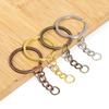 5/20Pcs 28mm Round Key Chains Key Rings Gold Color Split Rings Keychains For DIY Handmade Keyrings Jewelry Accessories Wholesale