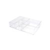 6 Piece Transparent Design Modular Storage Container - Drawer Organizer, Makeup Jewelry Organizer