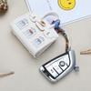 Stylish Mini House Keychain: Platinum Window Coin Purse & Earphone Holder