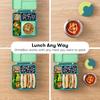 Box Bento Box for Insulated Bento Lunch Box with Leak Proof Thermos Food Jar 3 Compartments Two Temperature Zones Meadow