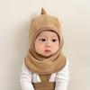 Roztomilý kreslený dětský šátek s kapucí a klobouk Zimní zateplený teplý Dětská chlapecká dívčí čepice Čepice Měkký batole Dětský jednodílný klobouk