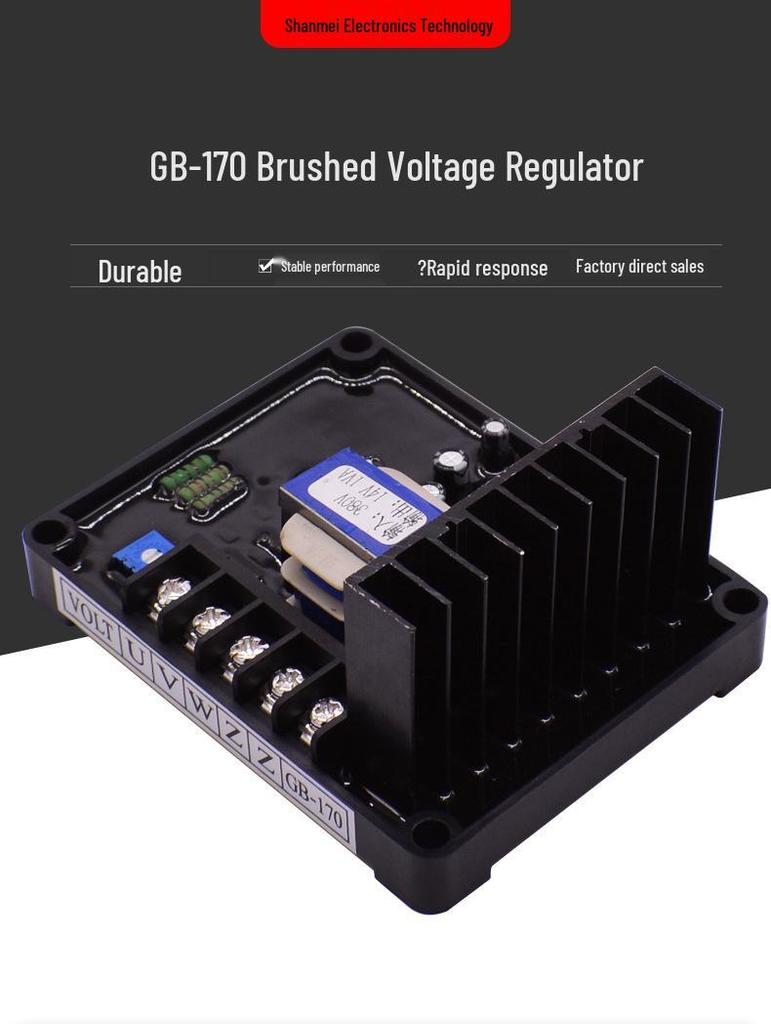 GB-170 Three-Phase AVR Brush Type Generator Voltage Regulator (220/380/400V)