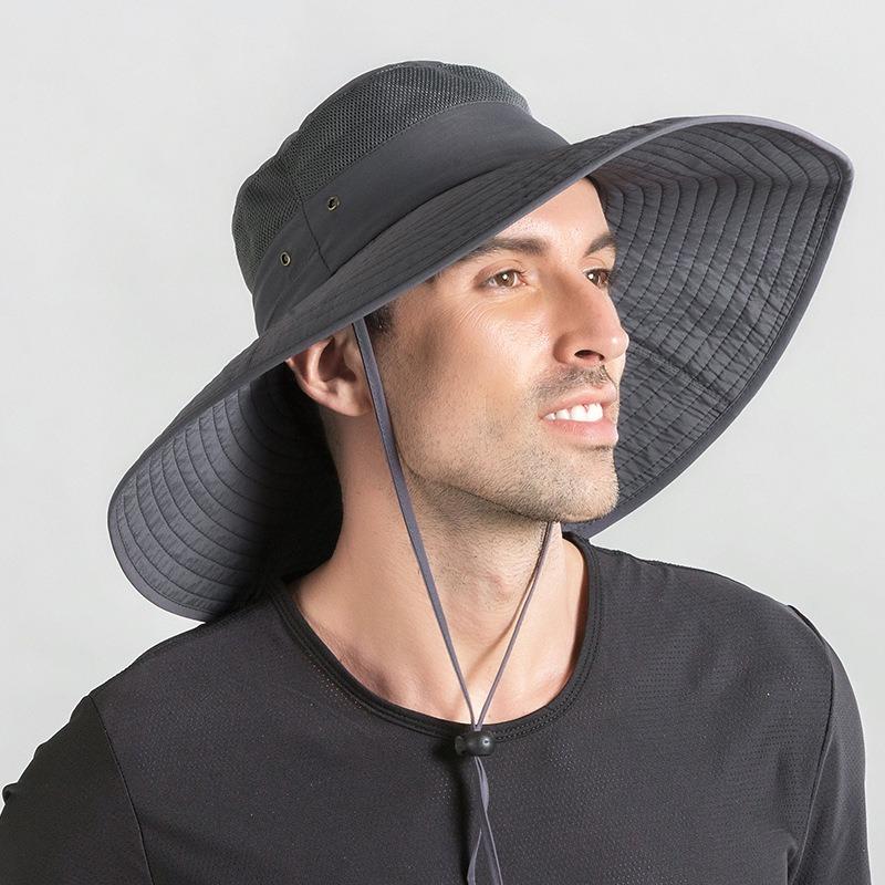 Summer outdoor sun hat women's hat fishing hat breathable sunscreen big eaves sunshade bucket hat