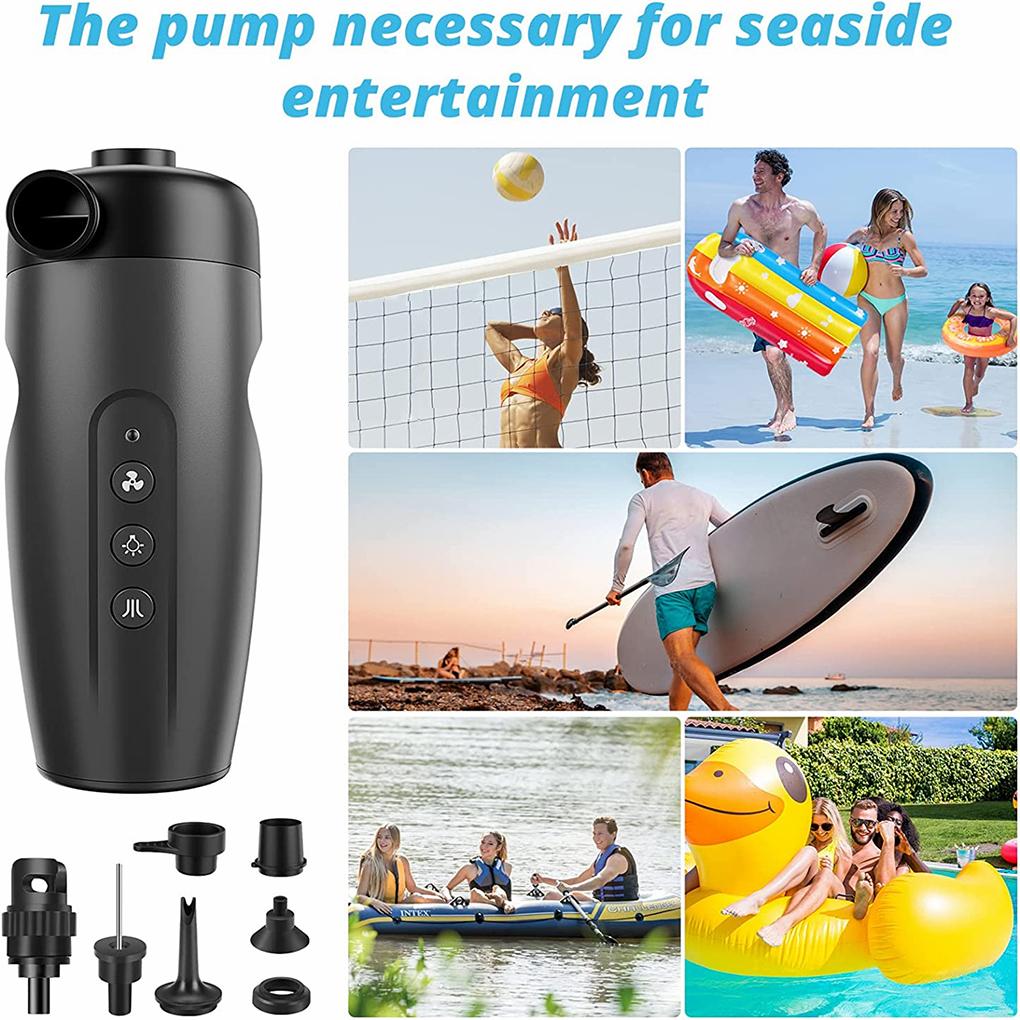 Black Portable And Efficient Electric Air Pump For Paddle Board With 2-in-1 Inflating And Deflating Paddle Board Pump