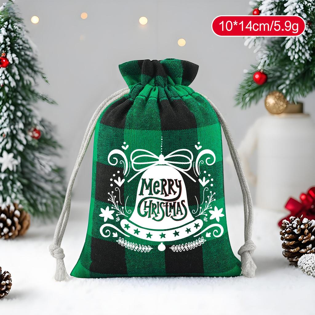 Christmas Gift Bag Eco-Friendly Candy Storage Bag Christmas Drawstring Pouch Festive Jewelry Packaging Bag For Christmas Party