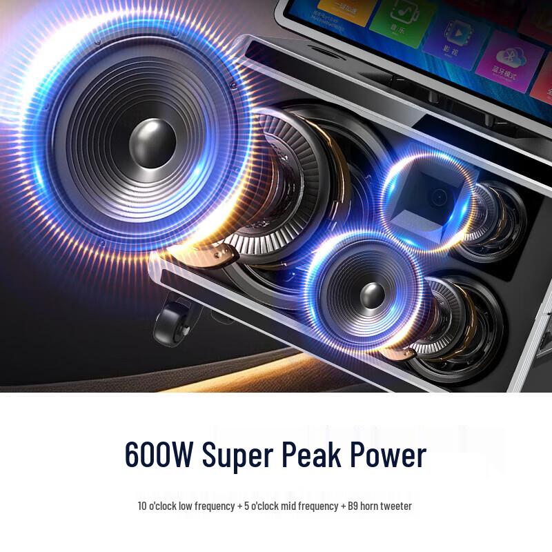 SAST Portable KTV Speaker System with Display CN Plug (adapter Included)