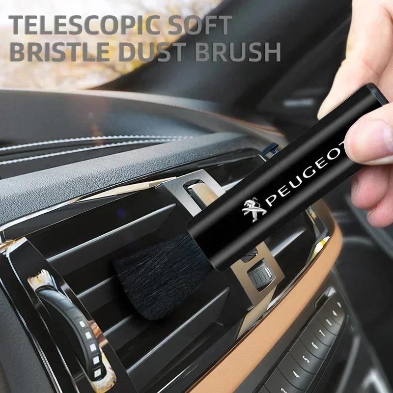 Car Air Outlet Retractable Clean Brush Tools for Peugeot 308 107 208 306 406 407 T3008 408 508 207 2008 106 301 RCZ 4008 307 206