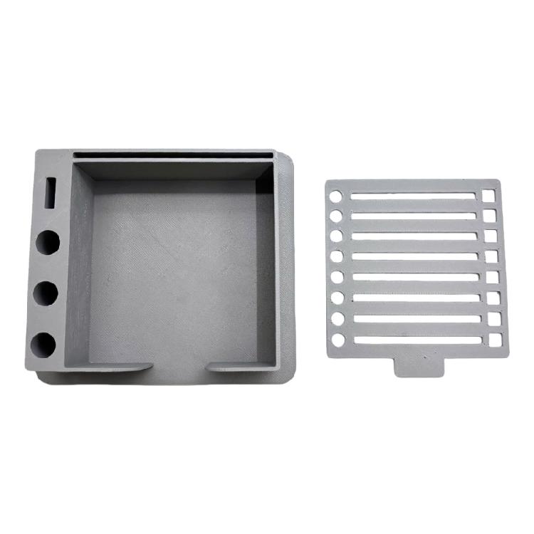 

Ergonomic Desktop Tray Pen Cup Note Hold Set With Dedicated Note Slot Pen Storage Hold Tray сірий