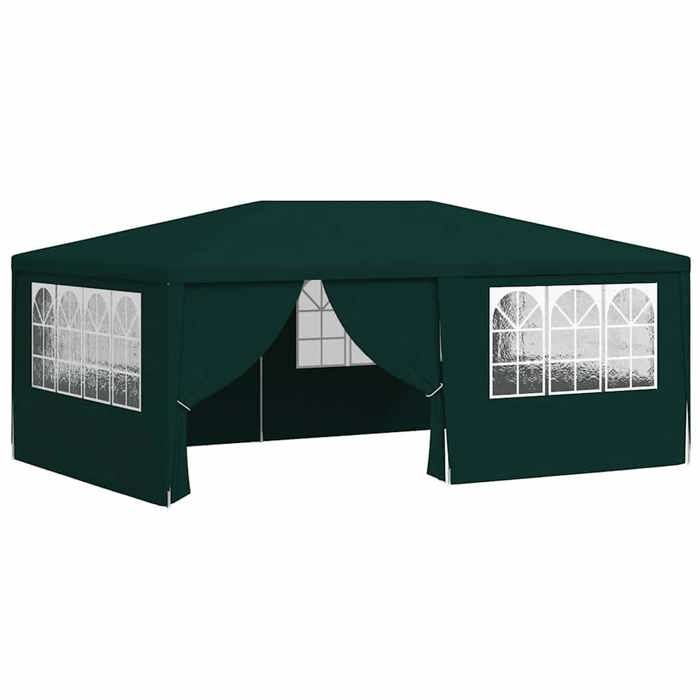 VidaXL Tente de Réception avec Parois Latérales Belvédère Tonnelle Pavillon Chapiteau Mariage Barbecue Voyage de Camping 4x6 48538
