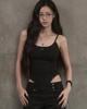 Kakipointeu Stud Bodysuit Sleeveless (Black)
