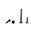 Black Zinc Plated 304 Stainless Steel Countersunk Self-Tapping Screws, Flat Head, Phillips, Sizes M2-M6