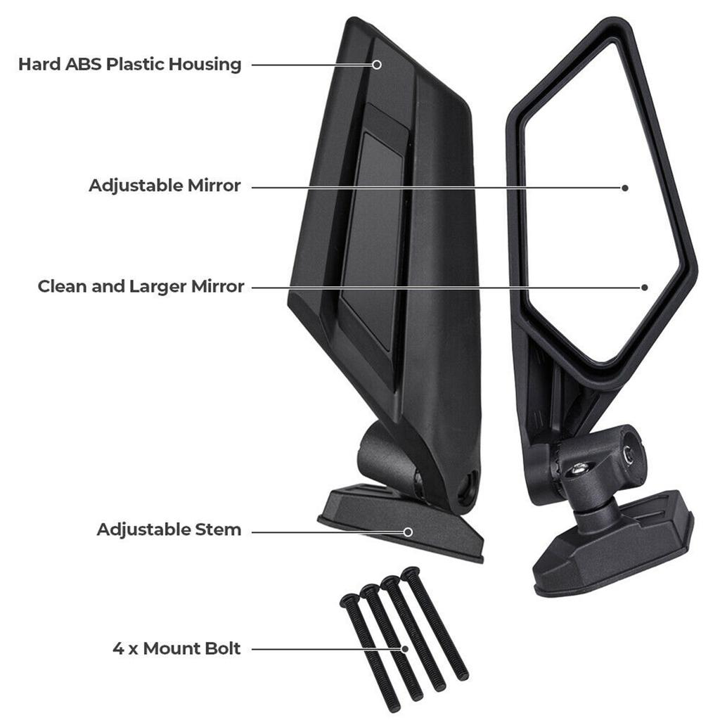 Adjustable Rearview Side Mirror Replacement Accessory Fit for Can‑Am Maverick X3 UTV Rearview Mirror Side Mirror UTV Accessory