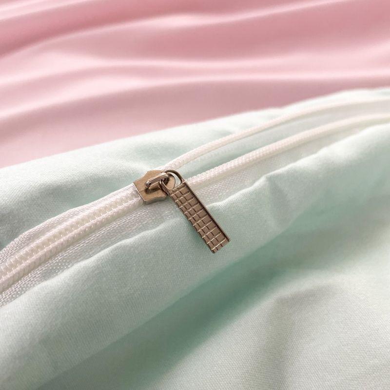 Korean Style Bedding Set Four-piece Gradient Color Bedding Sheet Pillowcase Duvet Cover Set Twin Full Queen King Super King Size