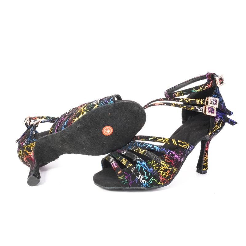 Professionelle Tanzschuhe für Damen, Ballsaal-Tanzschuhe, lateinamerikanische Tanzschuhe mit Absatz, 9 cm
