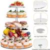 3/4/5 Tier Acrylic Round Cupcake Stand Clear Birthday Cupcake Stand Holder Dessert Display for Wedding Birthday Christmas Party