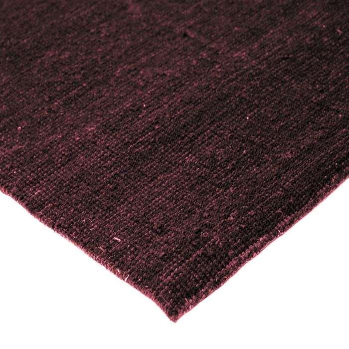 Tapis salon en laine coton rouge foncé 160x230