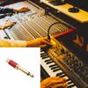 Gold Plated Video to 6.35mm Adapter Video Female to 6.35mm 1/4inch Male Interconnect Sound Adapter Conversion Transmission