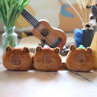 Bonito Bonito Kapibala Capivara Bolsa Pingente Brinquedo De Pelúcia Boneca Moeda Carteira Bolsa Pendurado Decoração Chaveiro