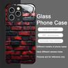 Creative Colorful Brick Texture Printed Tempered Glass Phone Case for IPhone 17 16 Pro Max 15 14 Plus 13 12 Mini 11 PROMAX Cover