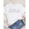 Cute Cat Print Women's T-shirt Casual Short-sleeved Blouse Summer Women's Cartoon Street Wear Y2k Clothing