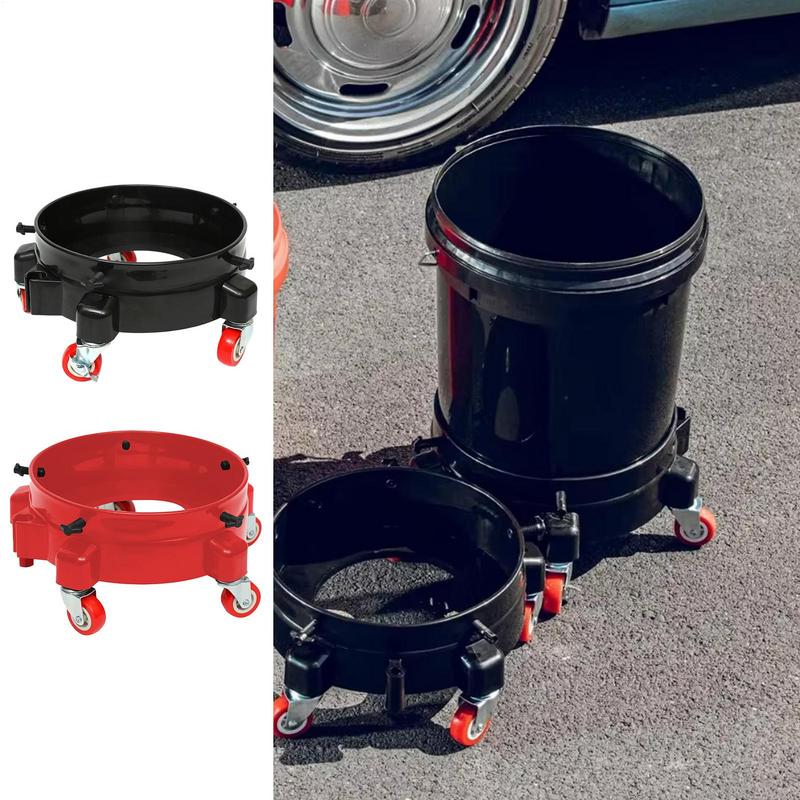 Car Wash Bucket Roller Bucket Cart Rolling Bucket Dolly 360 Swivel Bucket Storage Tray With Wheels For Car Wash Tools Accessory