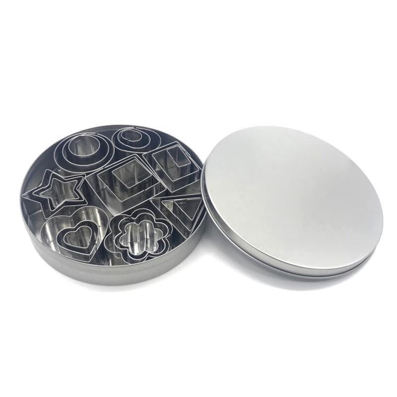 Xidien 24-Piece Geometric Stainless Steel Cookie Cutter Set