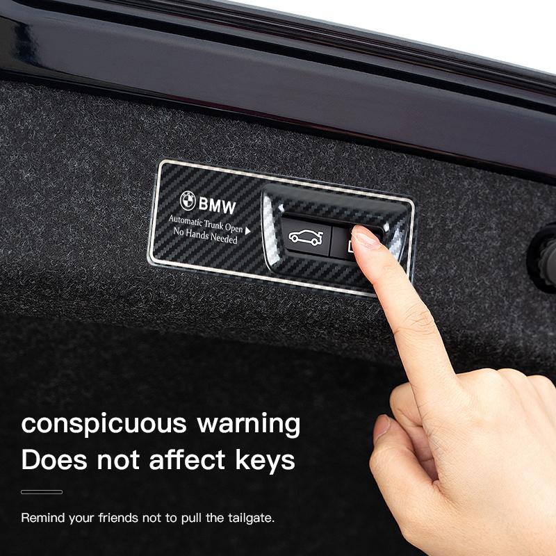 Car Electric Tailgate Warning Metal Trunk Paste For BMW X1 X2 X3 X4 X6 G30 G20 G11 G12 G60 F30 F20 F10 F34 F07 E46 E90 Stickers CJ6