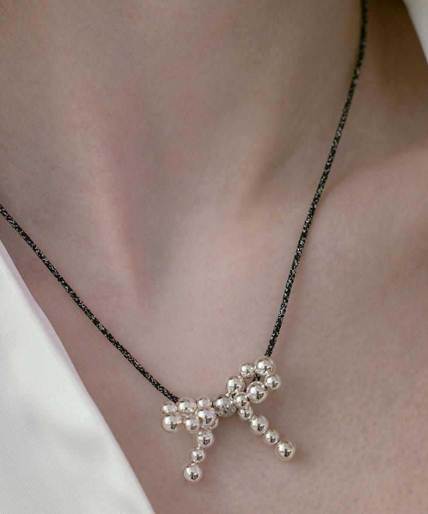 Tatiana Ball Ribbon String Necklace Nz2092