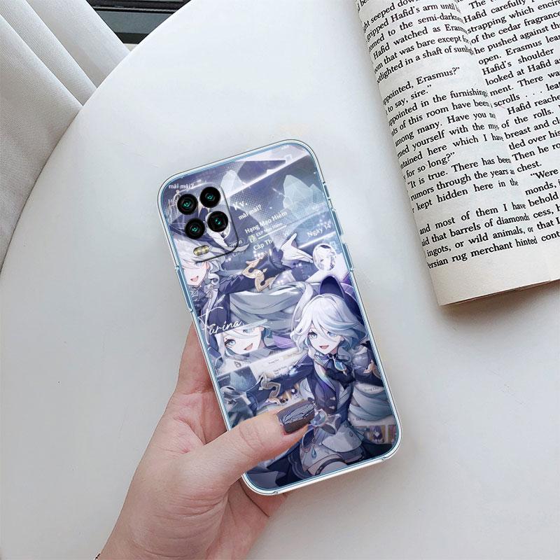 Genshin Impact Furina Transparent Phone Case for Motorola Moto G7 G8 G9 G84 G85 G73 G24 G15 Z2 Play Power Plus