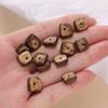 1Strand About 100pcs Coconut Square Shape Bead 8-12mm Multi-size Mixed Spacer Beads for DIY Necklace Jewelry Making Findings