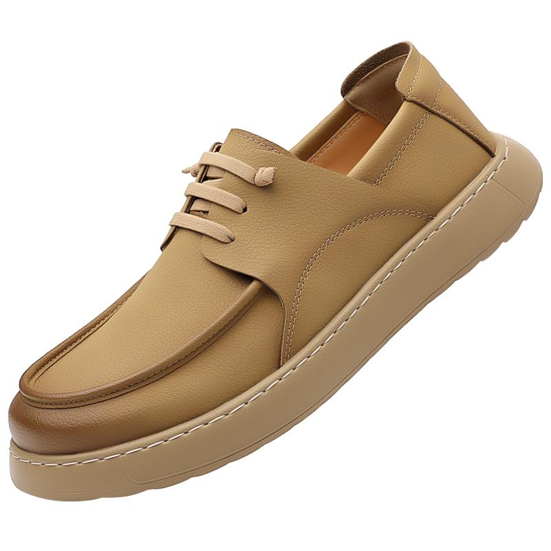 

Fashion Designer Brand Men s Leather Casual Shoes Massage Sole Men s Work Shoes Commuting Trend Office Business Shoes Versatile 44 жёлтый