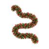 2M Christmas Ribbon Garland Decoration for Tree, Stair, Front Door, Fireplace Mantel, Indoor Outdoor Holiday Home Decor