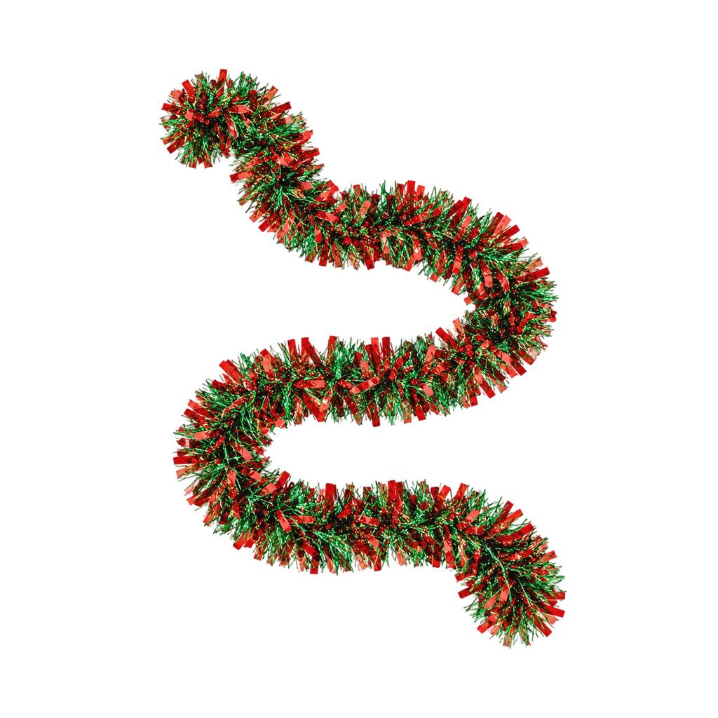 2M Christmas Ribbon Garland Decoration for Tree, Stair, Front Door, Fireplace Mantel, Indoor Outdoor Holiday Home Decor